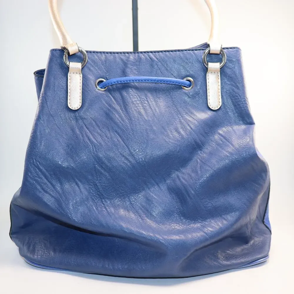 Guess PU drawstring bucket bag with‎ tassels